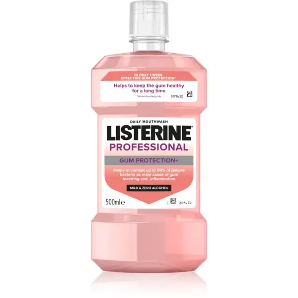 Listerine Professional Gum Protection+ ústní voda pro ochranu zubů a dásní 500 ml