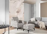 Křeslo Figaro Nožičky: Nožičky kovové - chrom, látka: Cloud 82