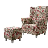 Křeslo AS s taburetem - MIL 16870 Provedení: Křeslo + taburet, Nožičky: Dub sonoma, látka: MIL-16870