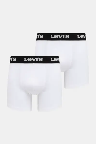 Boxerky Levi's 2-pack bílá barva, 37149-1194