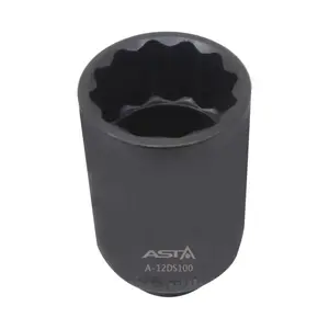 Nástrčná hlavice 1/2" úderová, 46 mm, dvanáctihran, délka 100 mm - ASTA