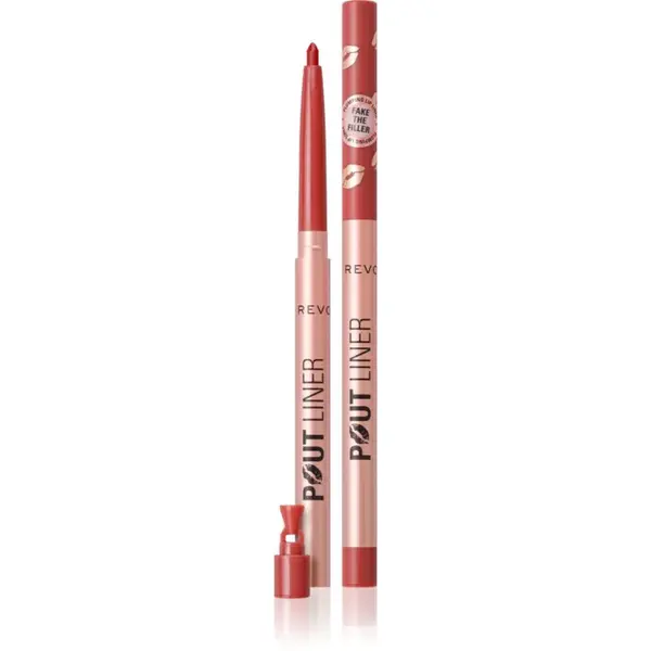 Revolution Pout Liner ceruzka na pery pre zväčšenie objemu odtieň Burnt Cherry Red 0.2 g