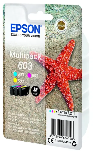 Epson 603 C13T03U54010 CMY originálna multipack