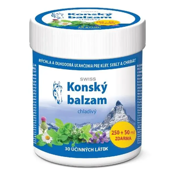 Koňský balzám SWISS chladivý, 250 + 50 ml