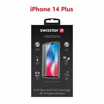Tvrzené sklo Swissten Ultra Durable 3D Full Glue Glass pro Apple iPhone 14 Plus, černá
