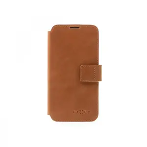 Kožené pouzdro typu kniha FIXED ProFit pro Apple iPhone 14 Plus, hnědá