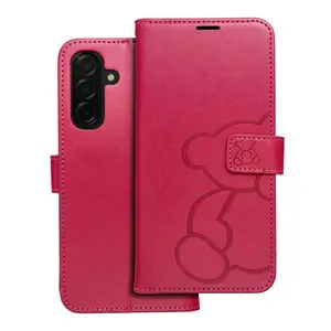 Flipové pouzdro MEZZO Book case pro Samsung Galaxy S25 Edge, teddy bear magenta
