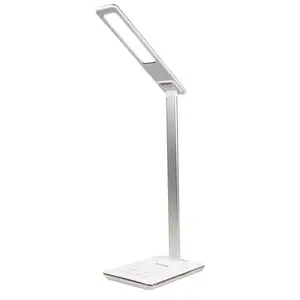 Stolní LED lampička Huslog OW-390202 s bezdrátovou nabíječkou, bílá