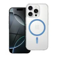 Zadní kryt Drop Glue Colorful Ring Mag Cover compatible with MagSafe pro Apple iPhone 11 Pro Max, světle modrá