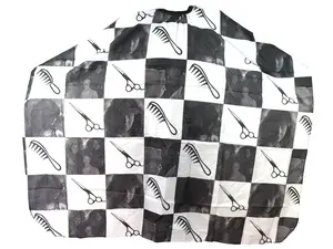 Kadeřnická pláštěnka na stříhání Duko 580 - černá - upevnění na suchý zip (580-black) + dárek zdarma