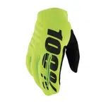 Pánské cyklo a motokrosové rukavice 100% Brisker fluo žlutá/černá XXL