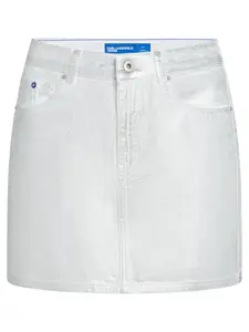 KARL LAGERFELD JEANS Sukňa  strieborná
