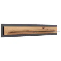 Linea Natura NÁSTĚNNÁ POLICE, trámový dub, antracitová, barvy dubu, 150/26/23 cm