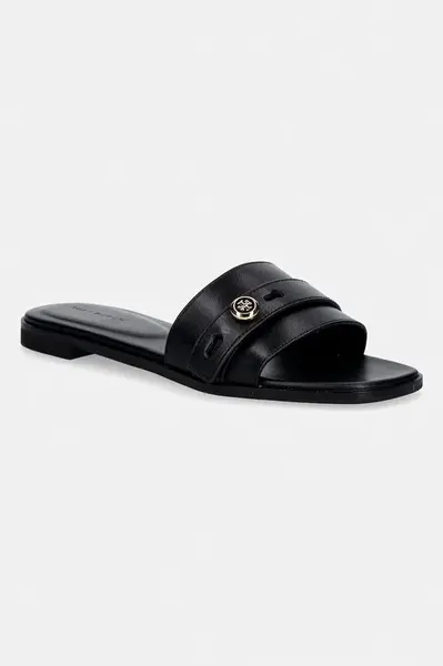 Kožené pantofle Tory Burch Romy Slide