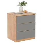 Linea Natura NOČNÍ STOLEK, dub, šedohnědá, barvy dubu, 50/60/40 cm