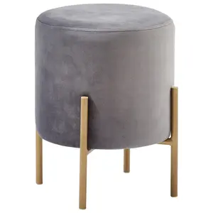 Xora TABURET, kov, textil, 35/42/35 cm