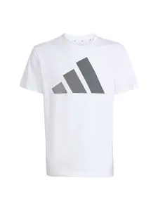 ADIDAS SPORTSWEAR Tričko 'Essentials'  sivá / biela