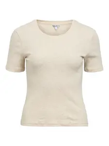 OBJECT Tričko 'OBJMoli'  béžová melírovaná