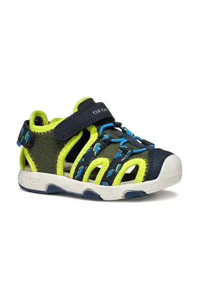 Dětské sandály Geox SANDAL MULTY zelená barva, B450FB.014CE