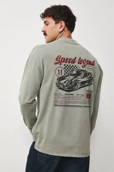 Bavlněné tričko s dlouhým rukávem Medicine