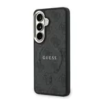Guess PU Leather 4G Gold Frame Magnetic Zadní Kryt pro Samsung Galaxy S26 Black
