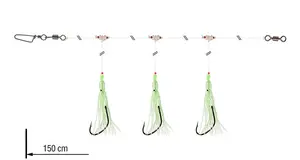 Daiwa návazec grandwave na tresky a polaky - svítící chobotnička