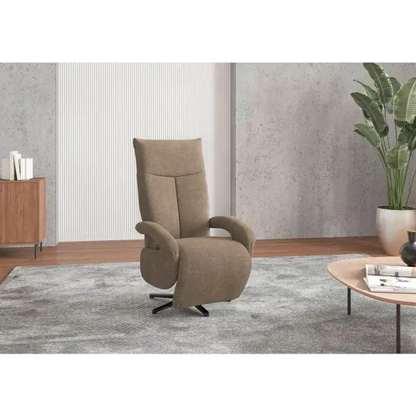 Sit & More KŘESLO, textil, světle hnědá