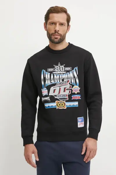 Mikina DC Old Champs pánská, černá barva, s potiskem, ADYSF03138