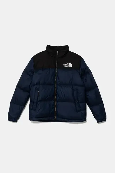 Dětská péřová bunda The North Face TEEN 1996 RETRO NUPTSE JACKET tmavomodrá barva, NF0A8A4C92A1