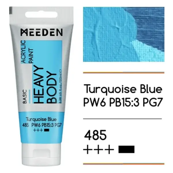 Akrylová barva Meeden 100ml – 485 Turquoise Blue