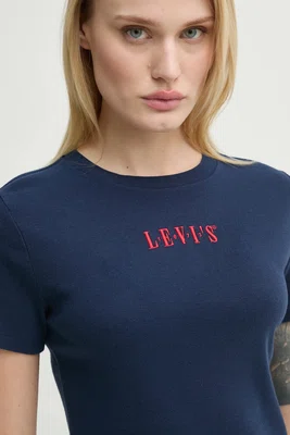 Bavlněné tričko Levi's tmavomodrá barva, A8798