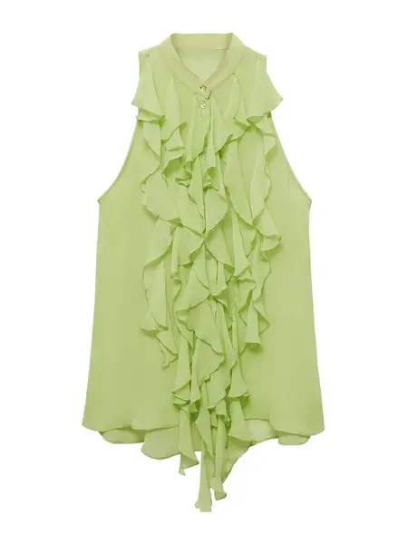 MANGO Blúzka 'Camelia'  limetová