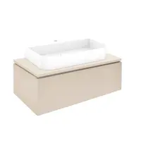 Kúpeľňová skrinka s umývadlom a krycou doskou SAT Feel 100x30x46 cm béžová mat SATFEEL100BEDU