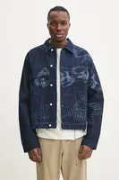 Džínová bunda A-COLD-WALL* pánská, tmavomodrá barva, přechodná, ACWMH059B