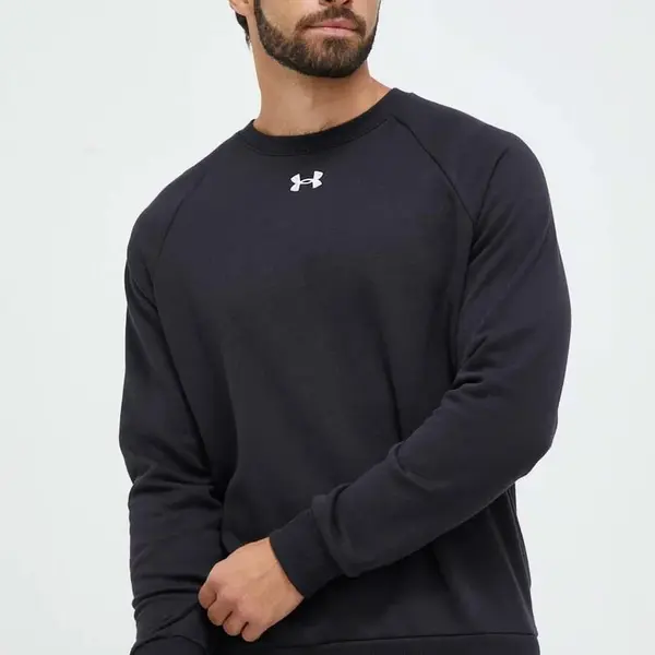 Mikina Under Armour pánská, černá barva, hladká, 1379755