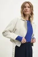 Křivák Answear.LAB dámská, bílá barva, přechodná