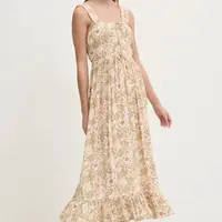 Šaty Roxy Paradise Winds zelená barva, maxi, ERJWD03803