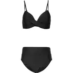 AQUOS SWIMMING DRESS Dámské dvoudílné plavky, černá, velikost