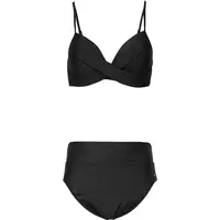 AQUOS SWIMMING DRESS Dámské dvoudílné plavky, černá, velikost