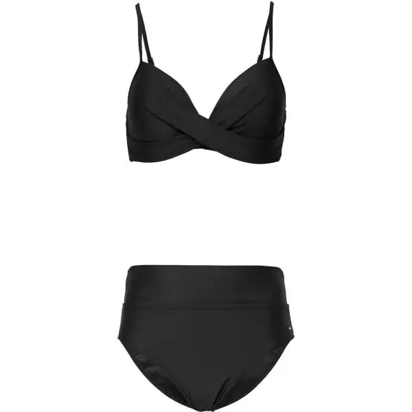 AQUOS SWIMMING DRESS Dámské dvoudílné plavky, černá, velikost