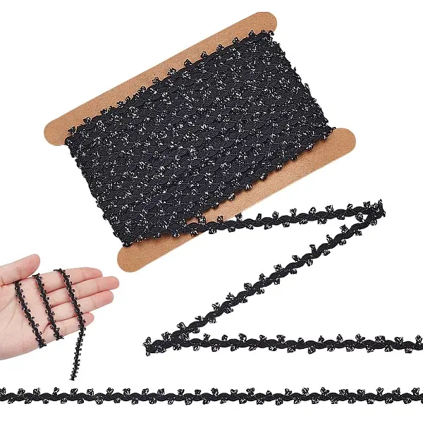 12 Yards Fibre Metallic Wavy Lace Ribbon