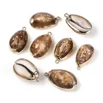 Electroplate Natural Cowrie Shell Pendants