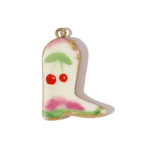 304 Stainless Steel with Porcelain Pendants