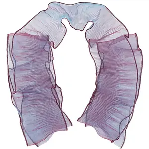 10 Yards Mermaid Color Polyester Pleated Lace Trim Ribbon