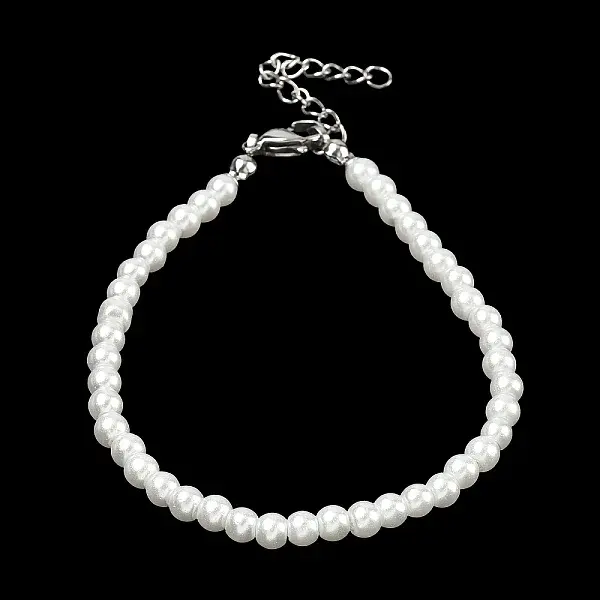 Glass Pearl Beaded Bracelet for Women