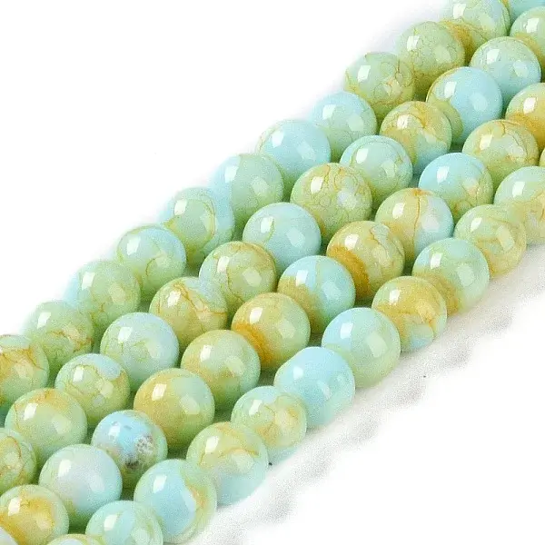 Baking Paint Glass Bead Strands