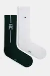 Ponožky Tommy Hilfiger 2-pack pánské, zelená barva, 701229850