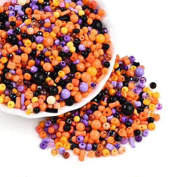 Halloween Theme Glass Seed Beads