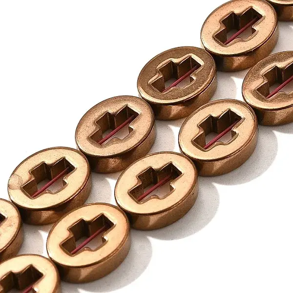 Electroplated Synthetic Non-magnetic Hematite Beads Strands