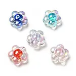 UV Plating Rainbow Iridescent Transparent Acrylic Beads